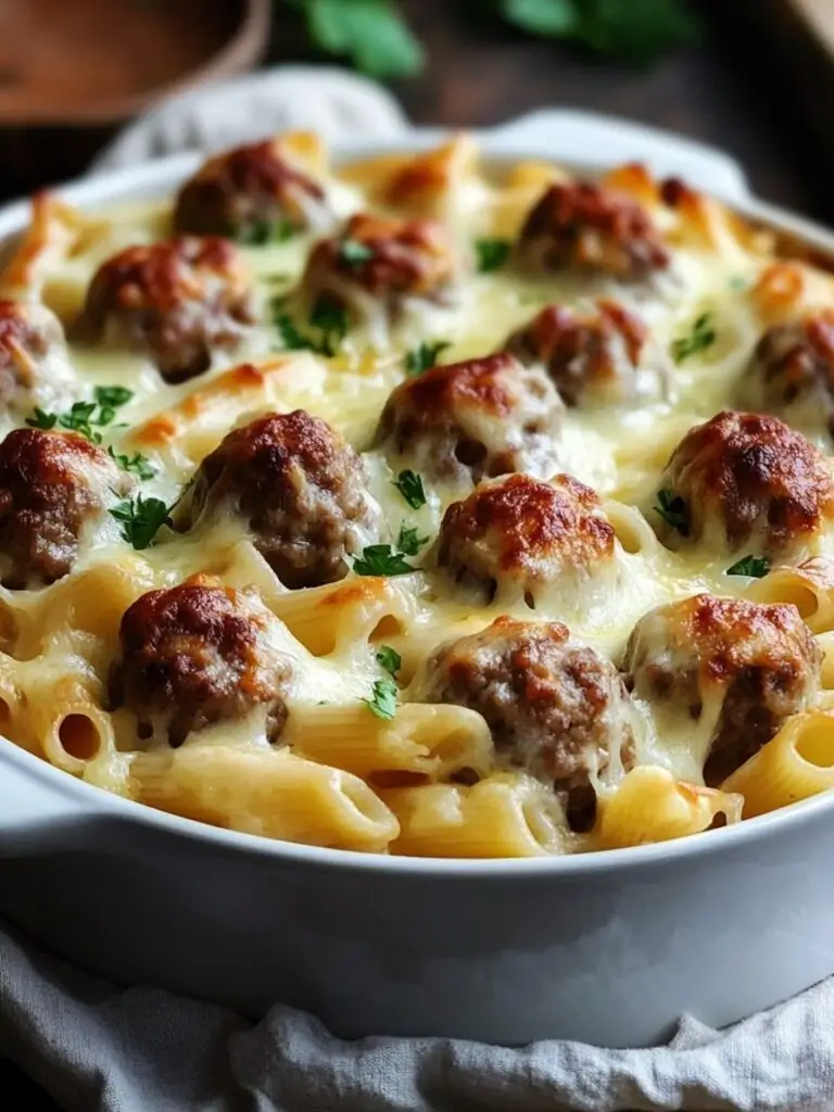 Swedish Meatball Pasta Bake