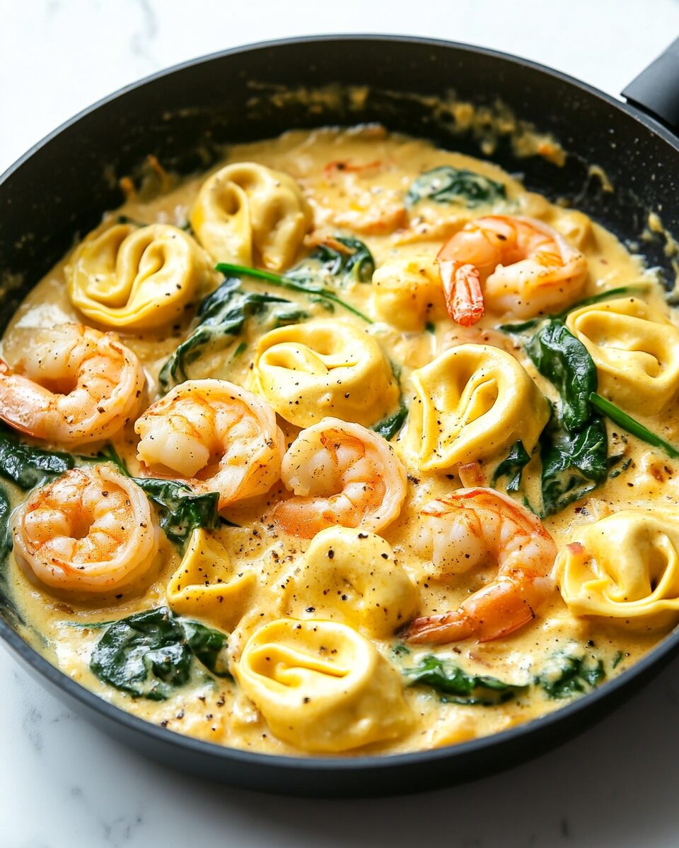 Shrimp Tortellini with Garlic Sauce