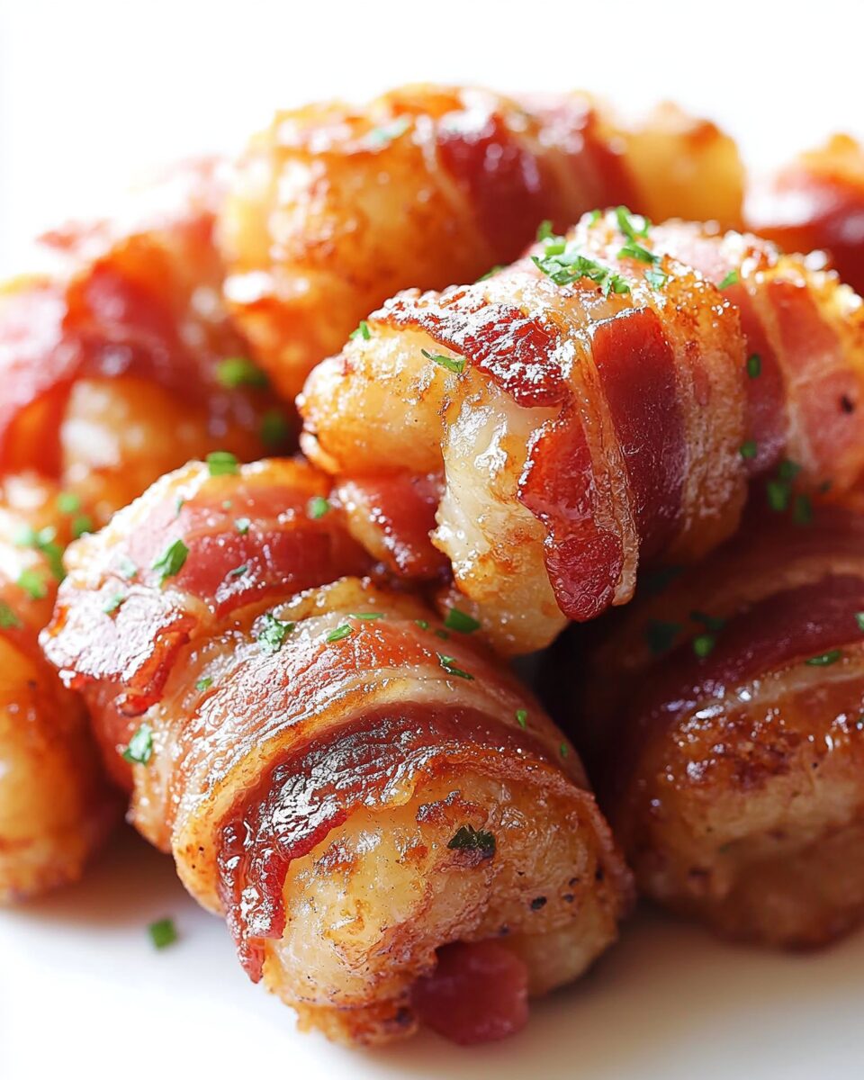 Bacon Wrapped Tater Tot Bombs