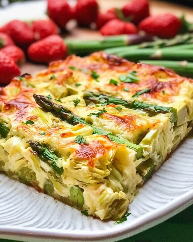 Asparagus and Artichoke Breakfast Casserole