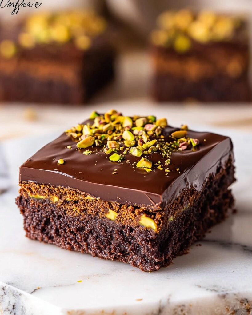 Pistachio Kunafa Brownies