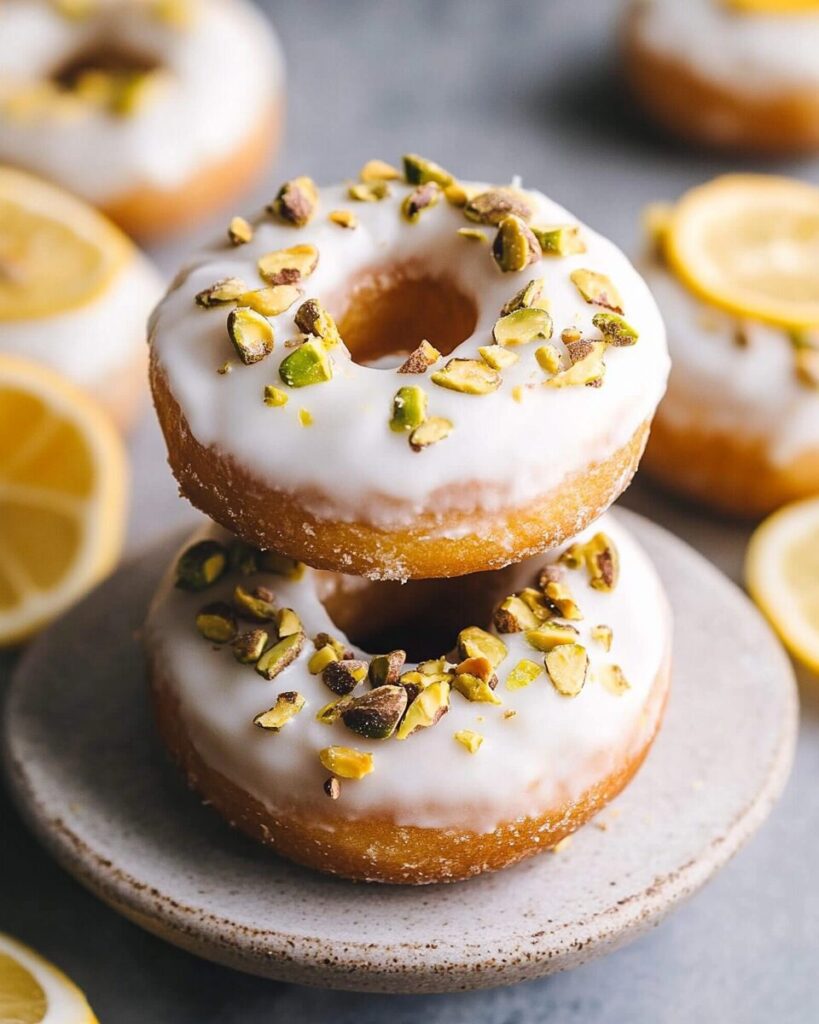 Lemon Pistachio Donuts