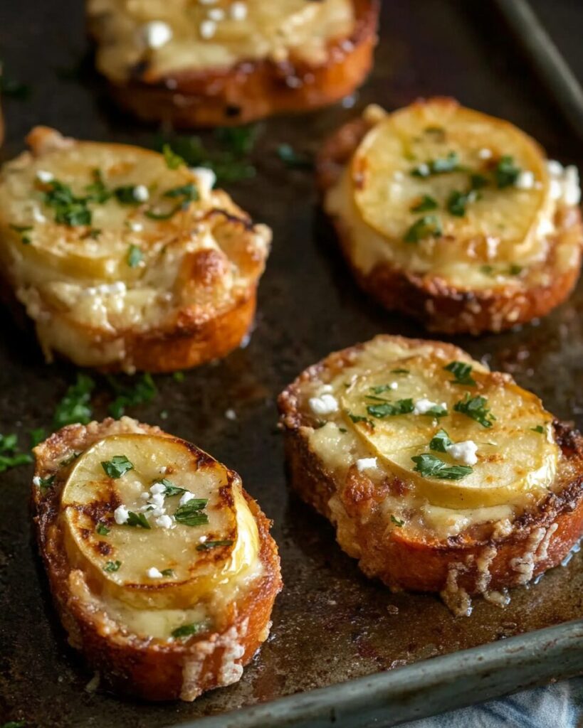 Apple and Stilton Welsh Rarebit Bites