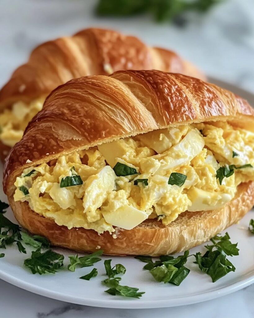 Egg Salad Croissant Sandwich