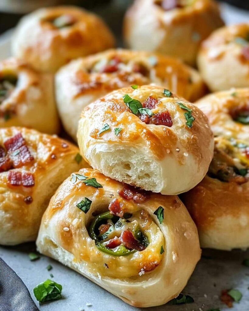 Jalapeno Popper Stuffed Rolls
