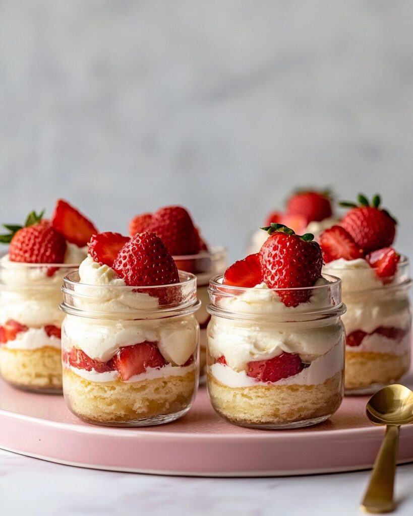 Mason Jar Strawberry Shortcakes