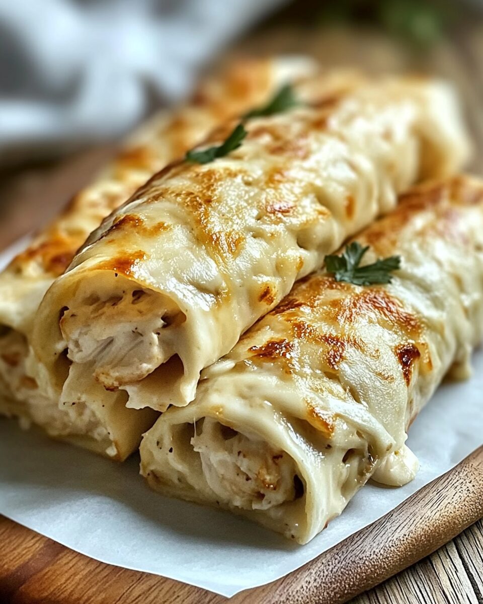 Cheesy Garlic Chicken Wraps