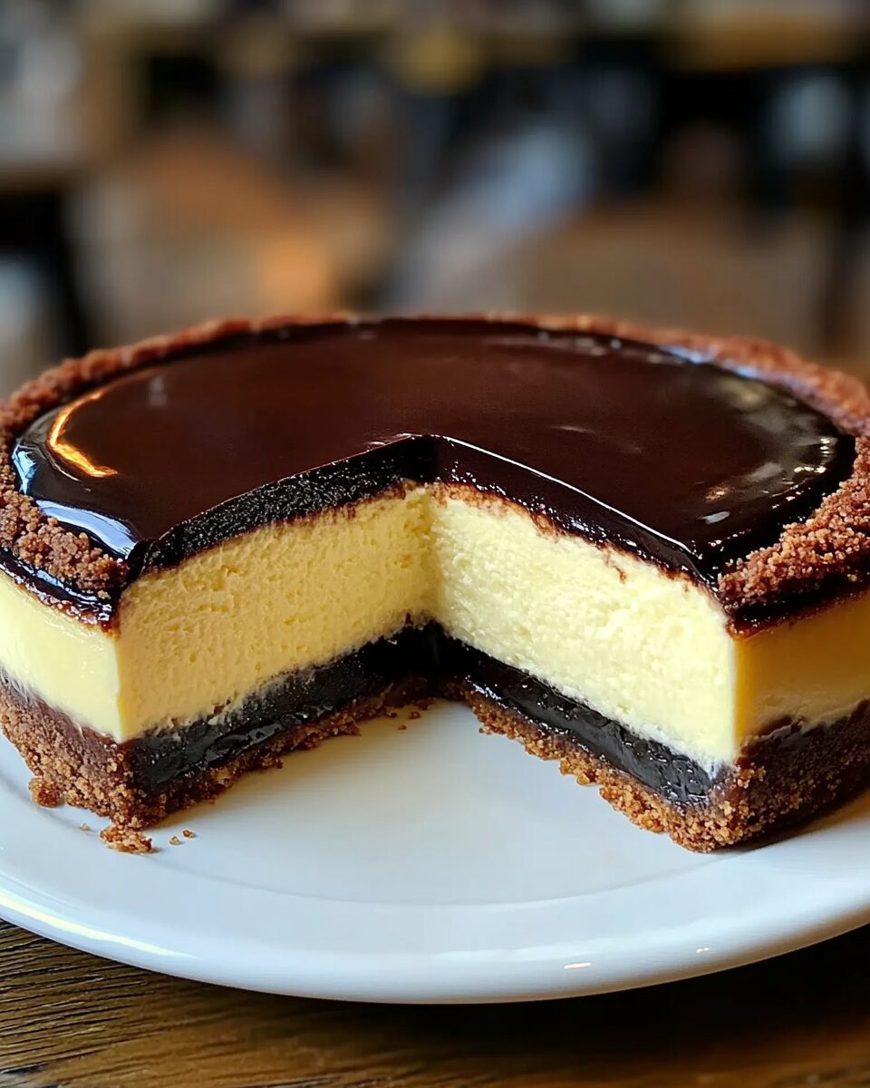 Boston Cream Pie Cheesecake-Cake