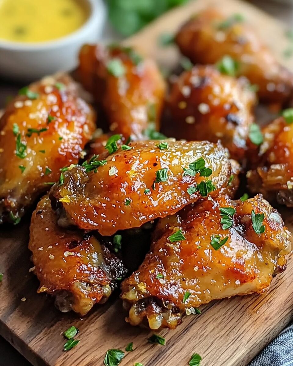 Baked Lemon Garlic Chicken Wings
