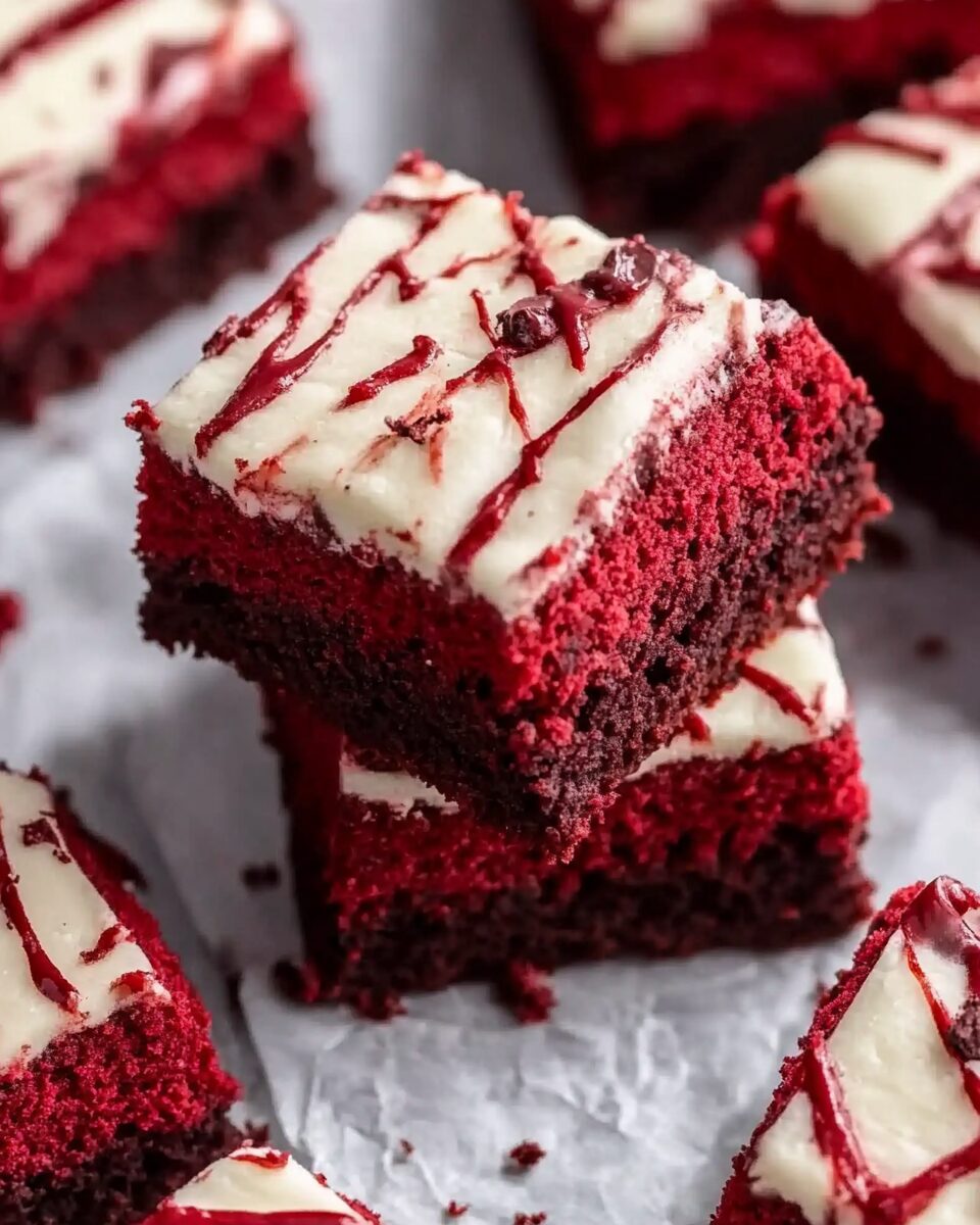 Fudgy Red Velvet Brownies