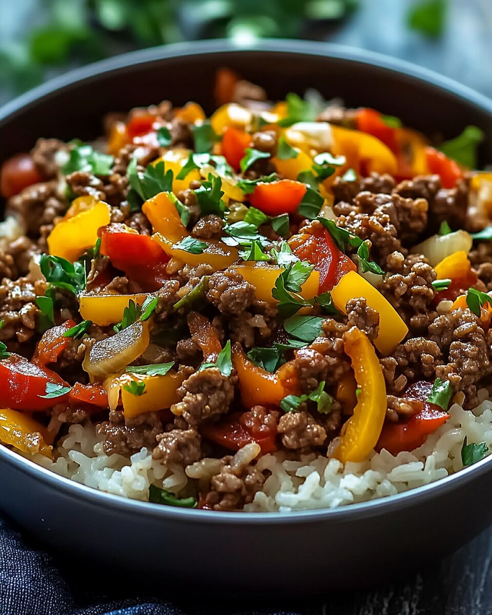 Beef and Pepper Rice Bowl