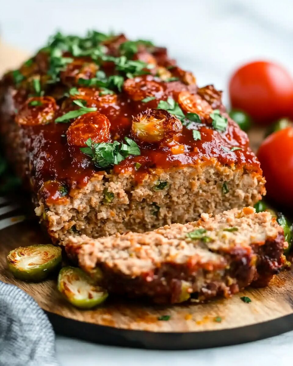 Italian Turkey Brussels Sprouts Meatloaf
