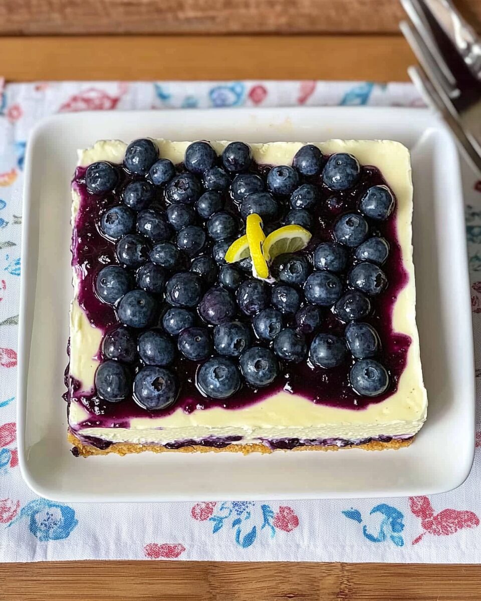 No-Bake Ricotta Blueberry Cheesecake