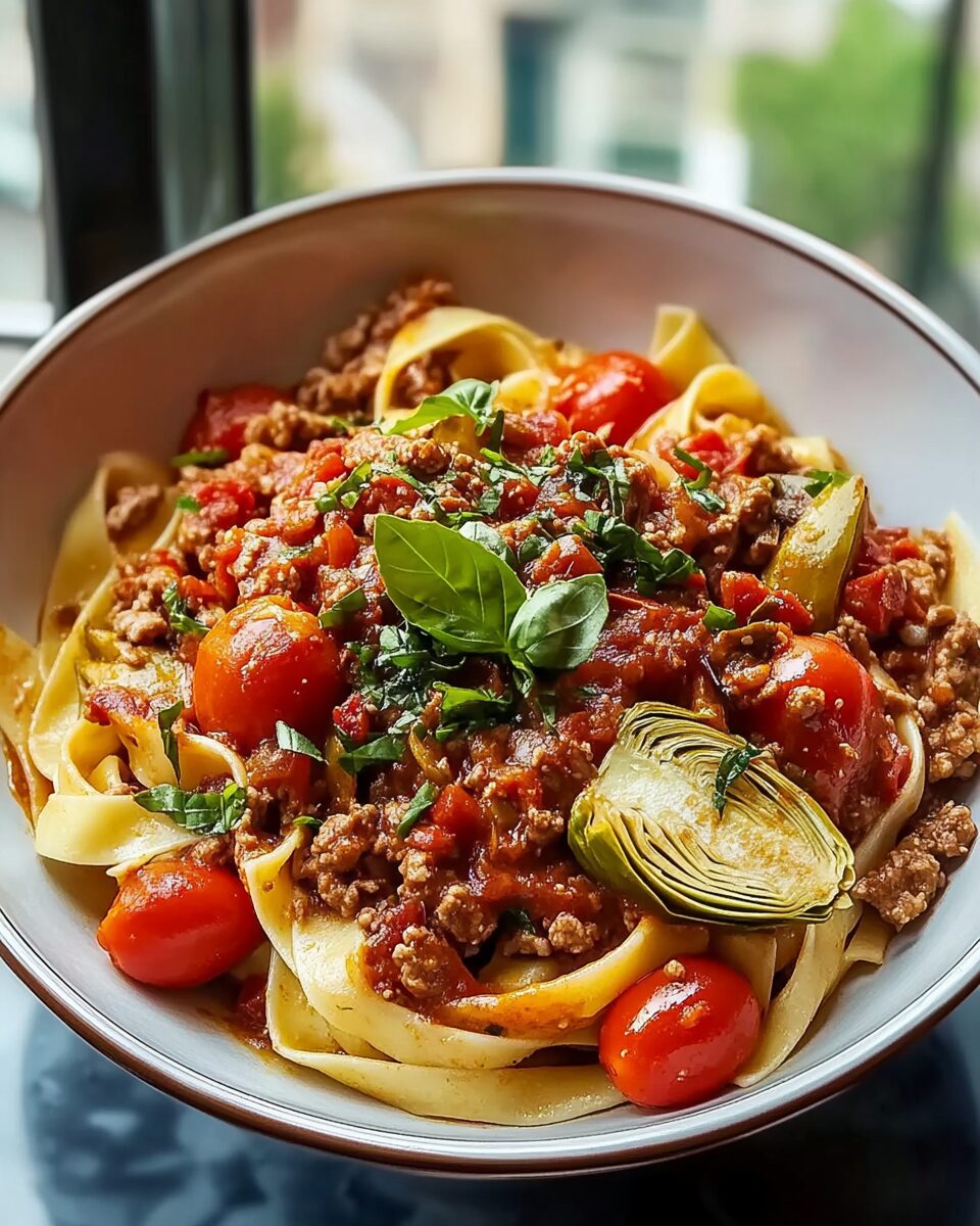 Quick Lamb Ragù with Artichokes