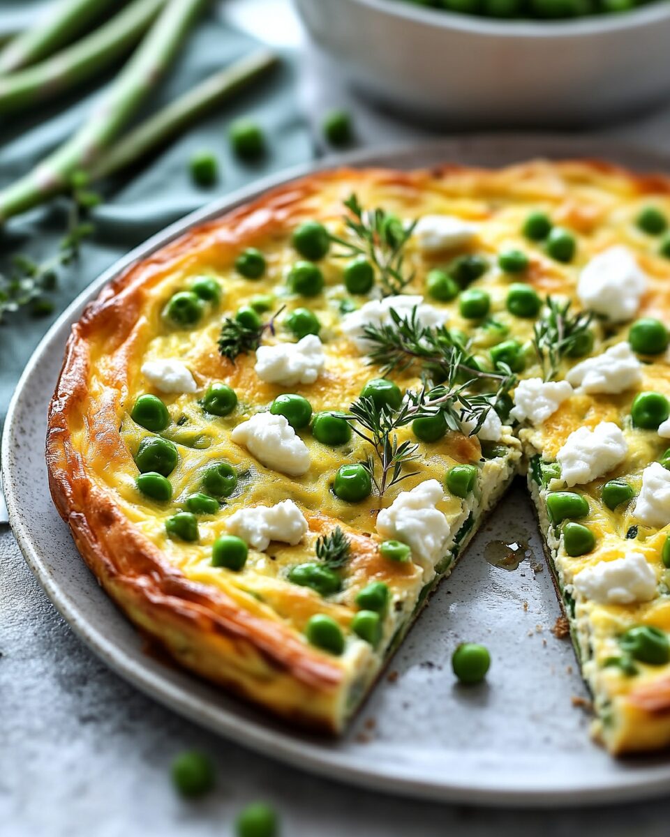 Spring Veggie & Goat Cheese Frittata