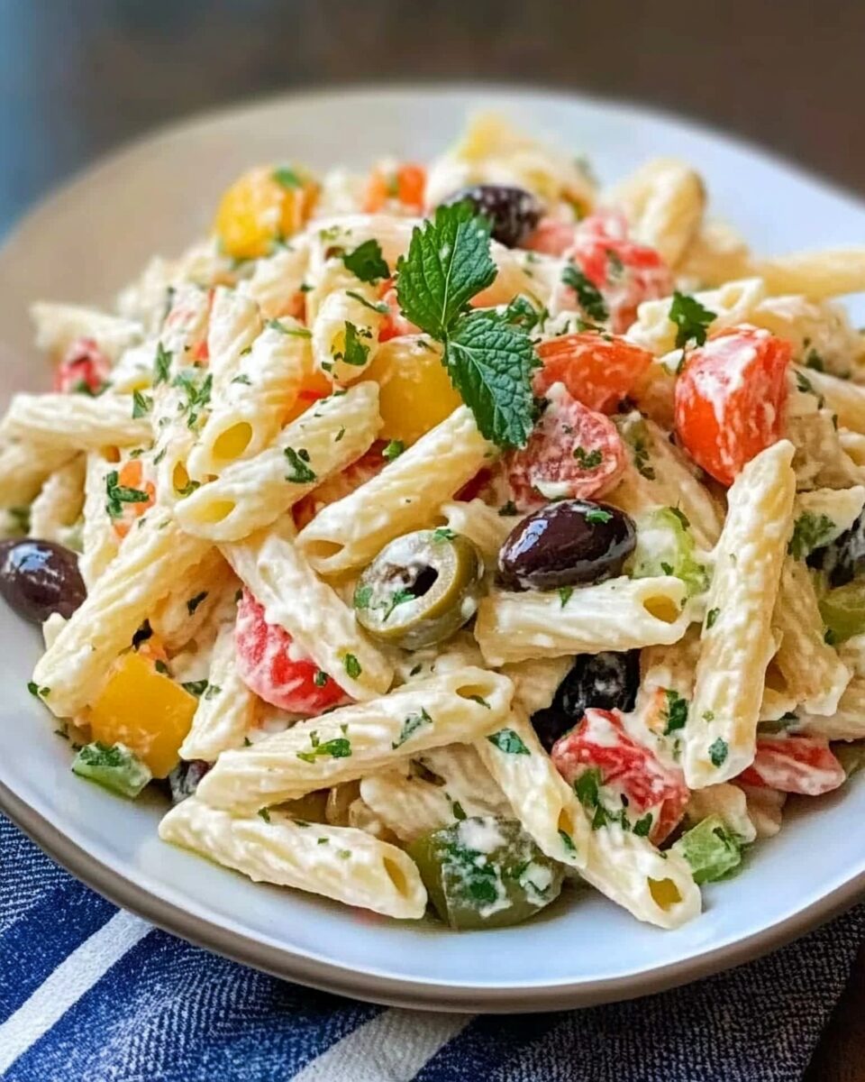 Healthiest Creamy Pasta Salad