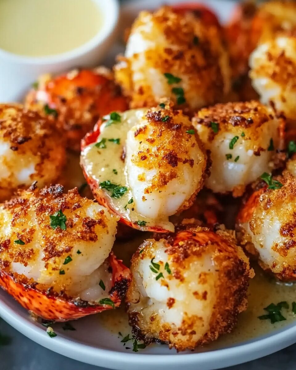 Crispy Lobster Bites with Garlic Butter Sauce