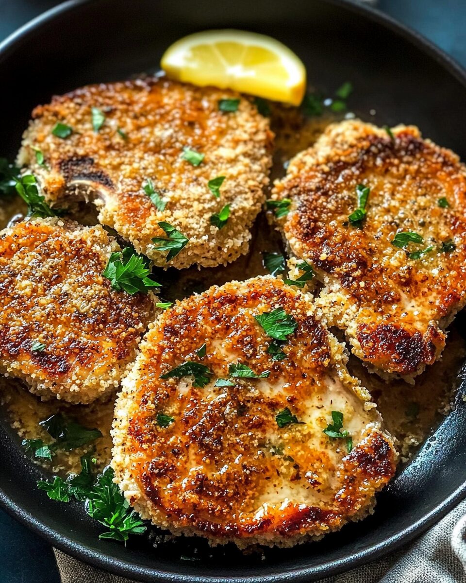 Crispy Parmesan Crusted Pork Chops