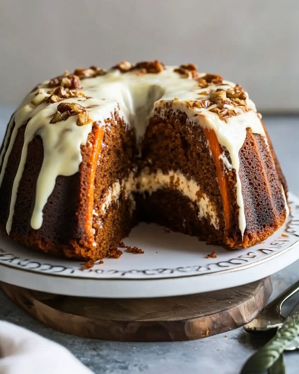 Cheesecake Swirl Carrot Bundt Cake