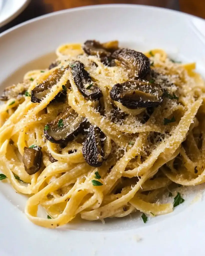 Linguine with Morel Mushrooms and Parmesan