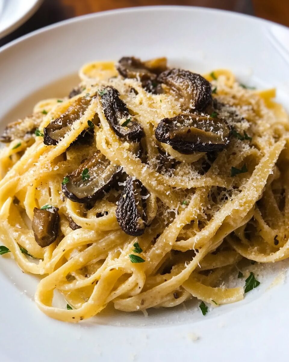 Linguine with Morel Mushrooms and Parmesan