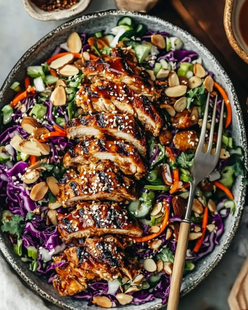 Sesame Chicken Cabbage Crunch Salad