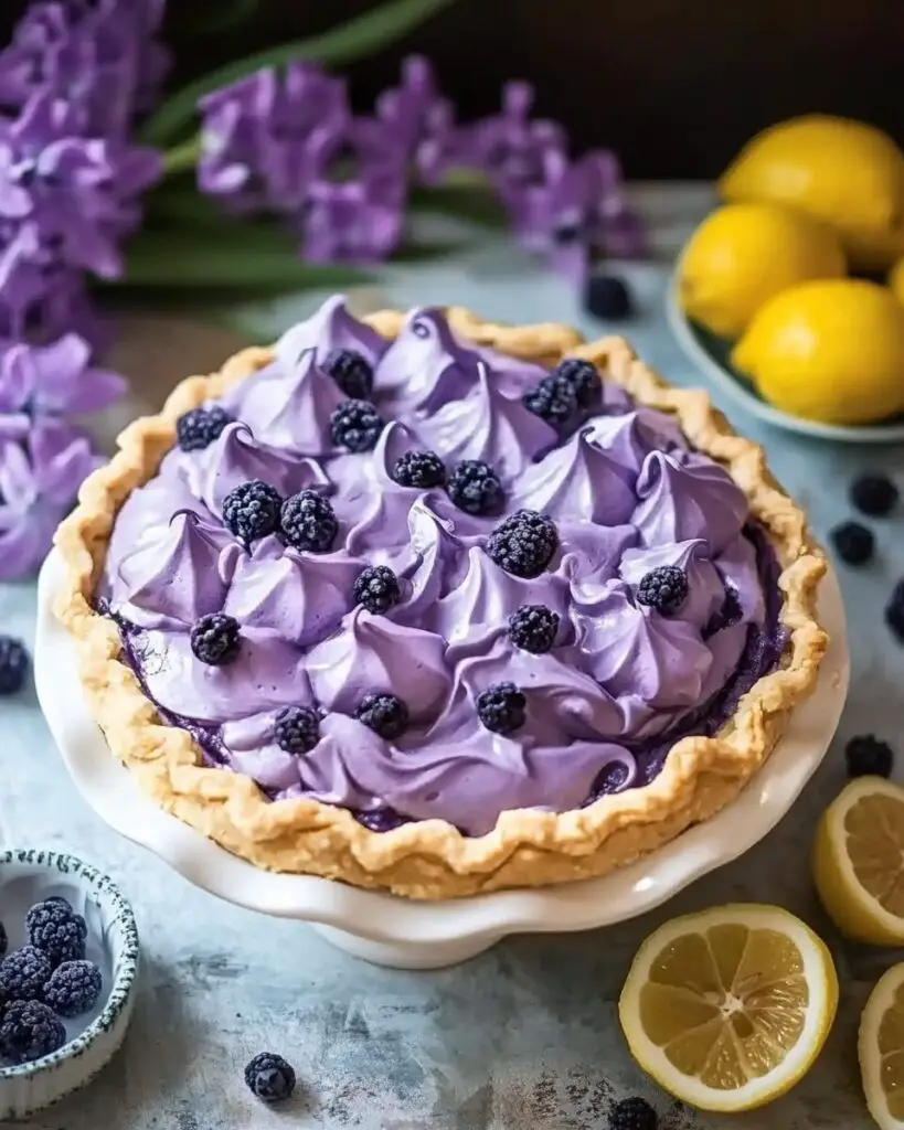 Lemon Blueberry Meringue Pie