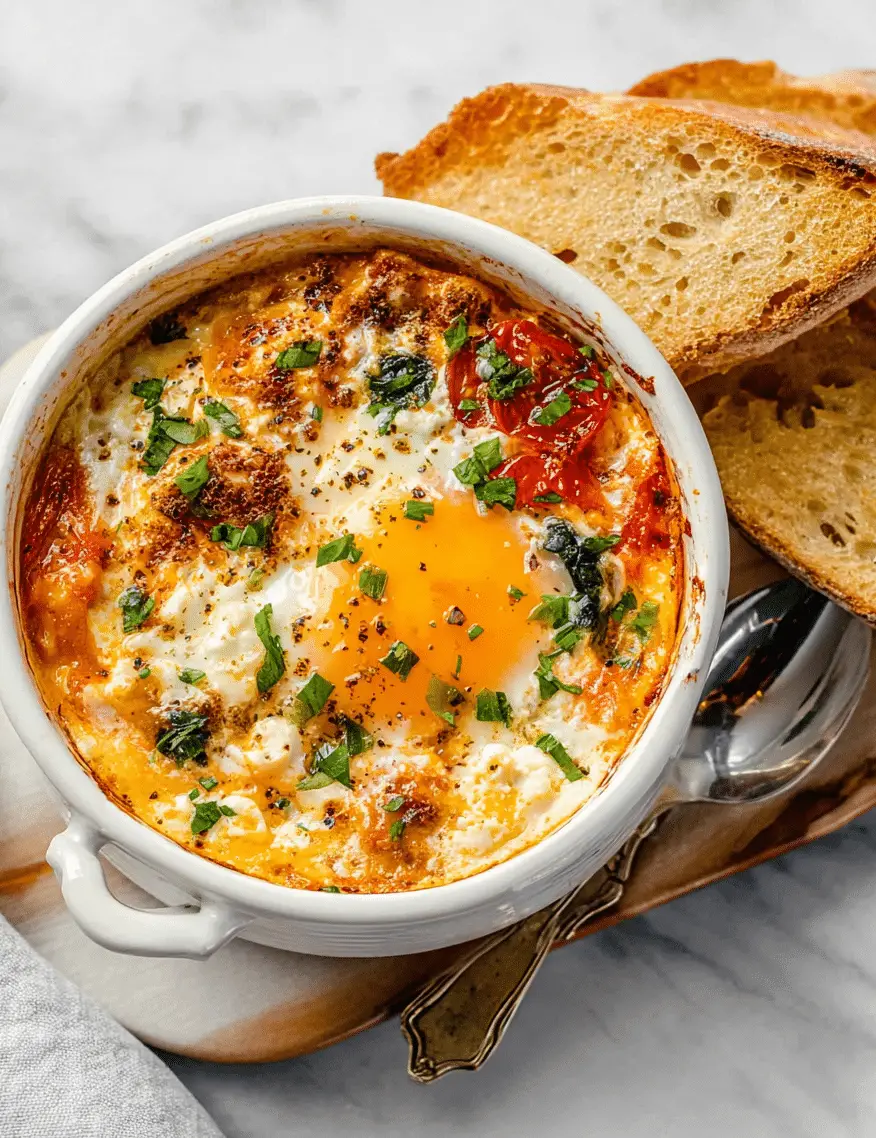 Baked Feta Eggs