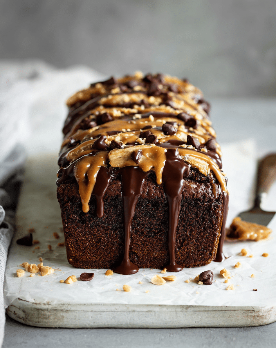 Chocolate Peanut Butter Banana Bread