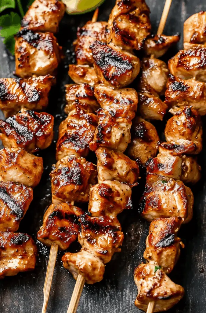 Grilled Thai Coconut Chicken Skewers