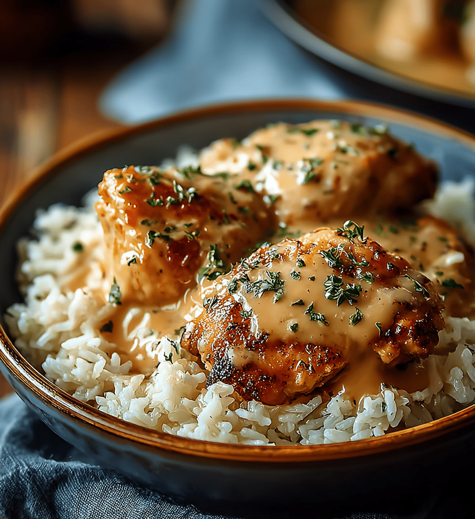 Savory Smothered Chicken and Rice