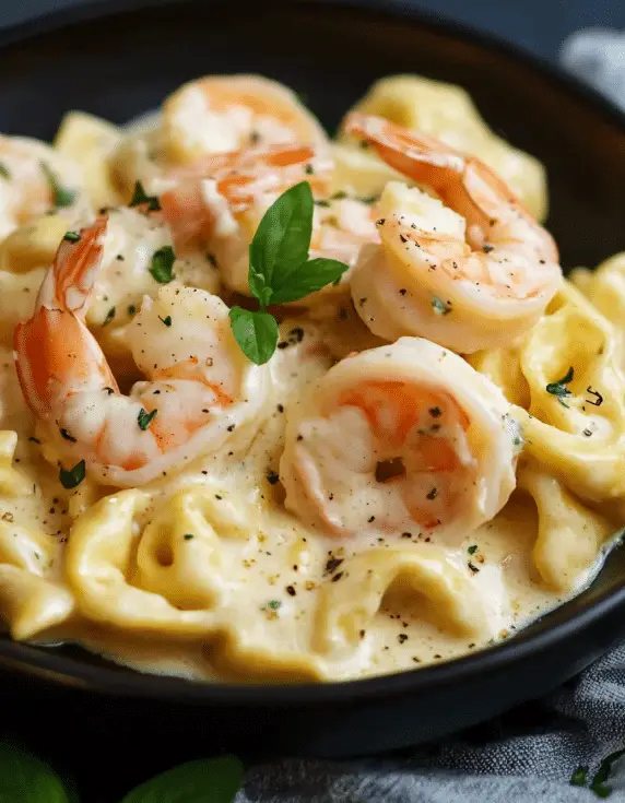 Shrimp Tortellini Alfredo