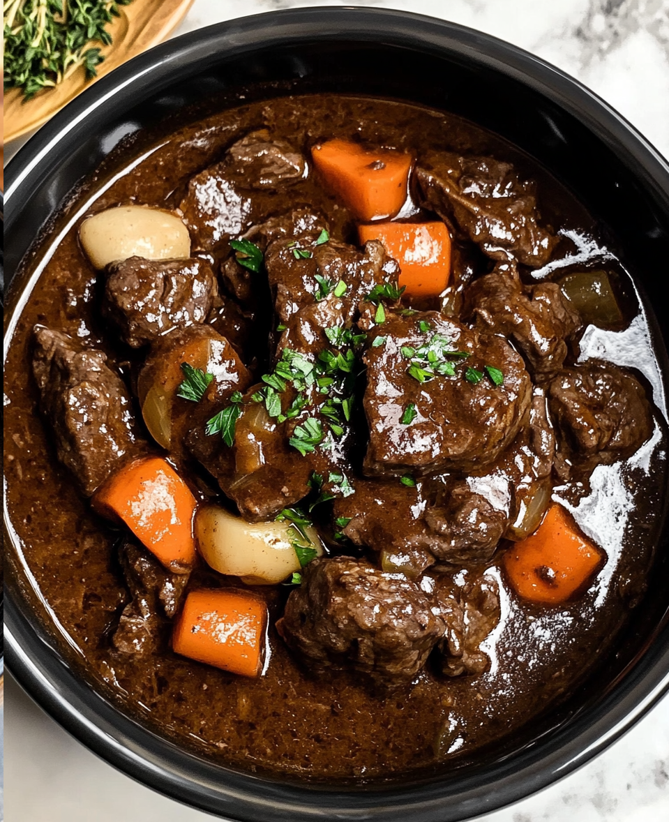Slow Cooker Beef Bourguignon