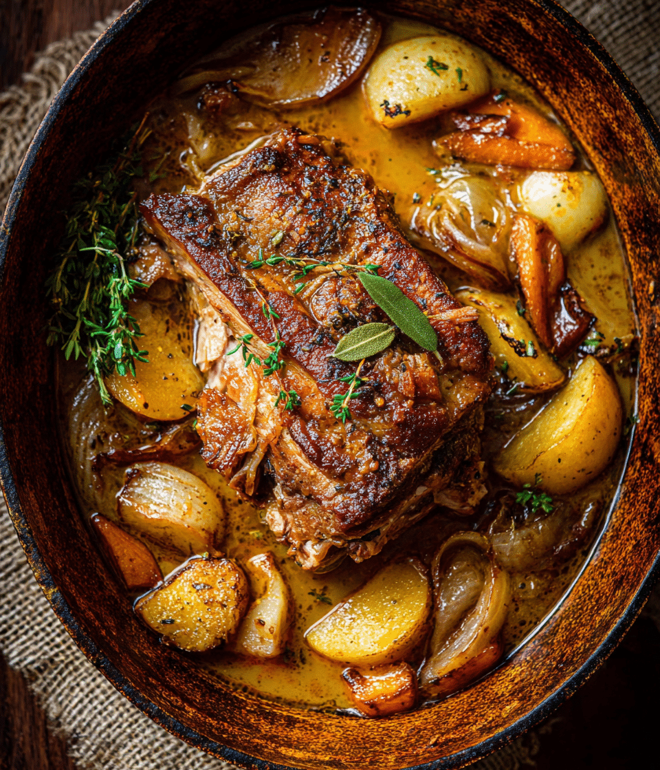 Apple Cider Braised Pork Shoulder