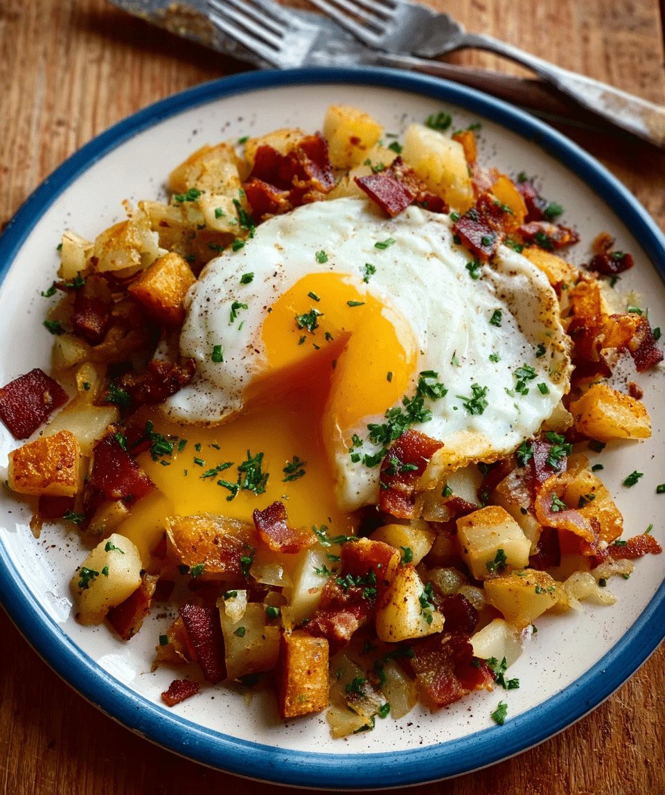 Crispy Bacon & Egg Skillet Hash with Potatoes