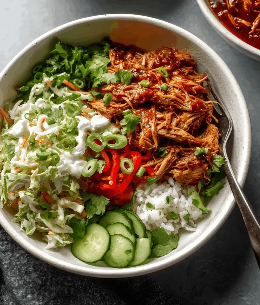 Crockpot Pulled Pork Bowls