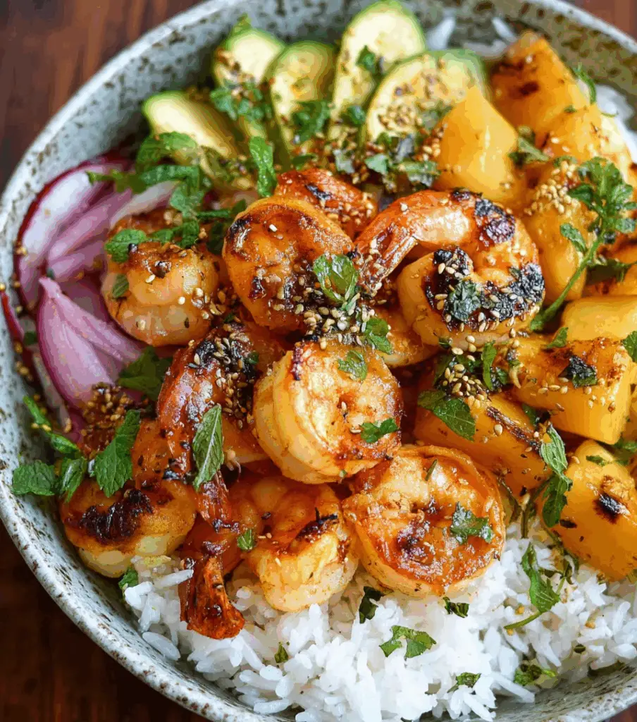 Tropical Shrimp Rice Bowl