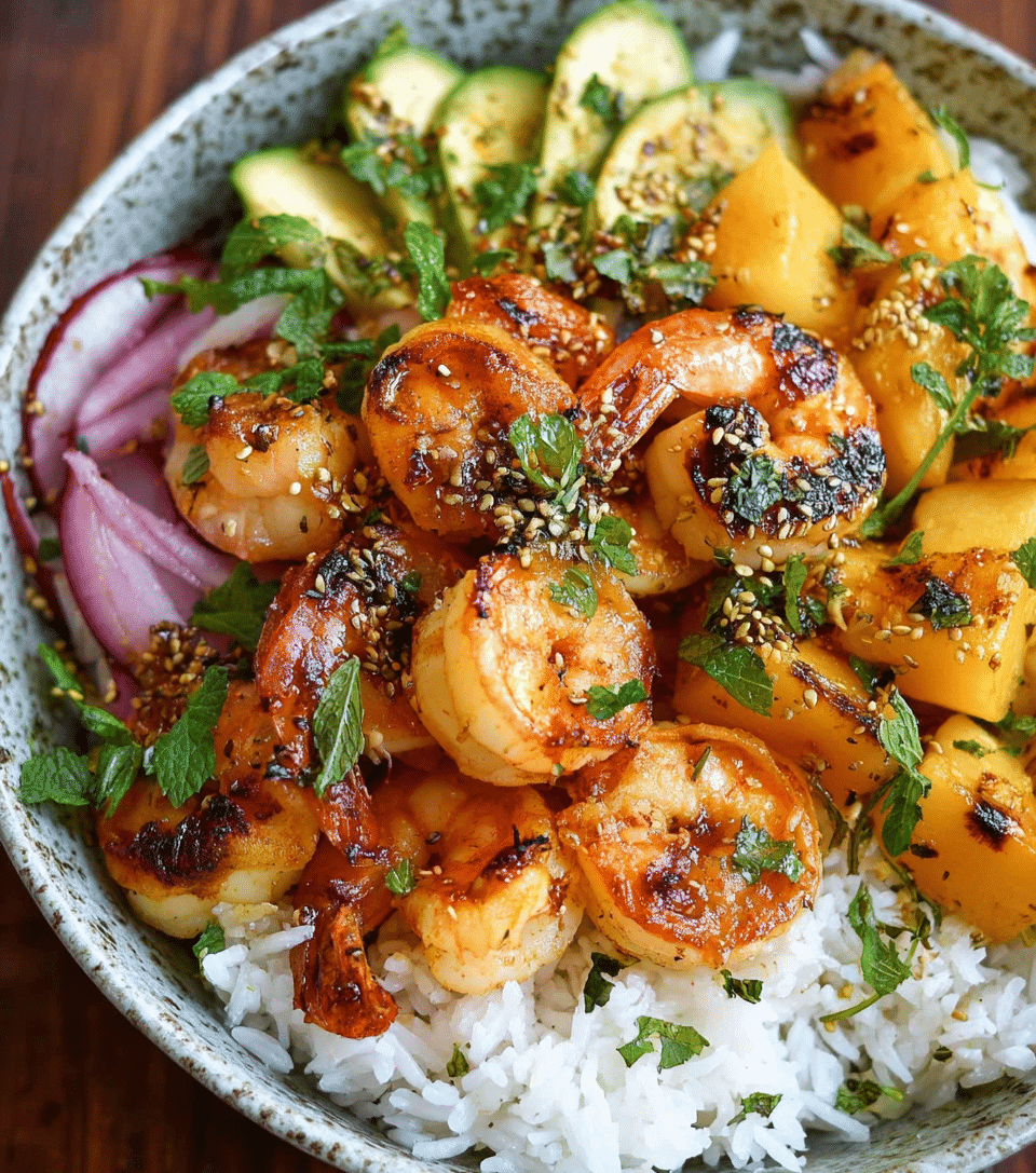 Tropical Shrimp Rice Bowl