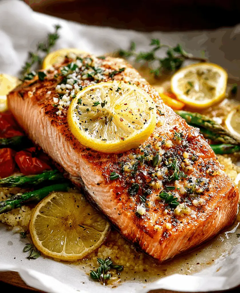 Baked Lemon Garlic Salmon