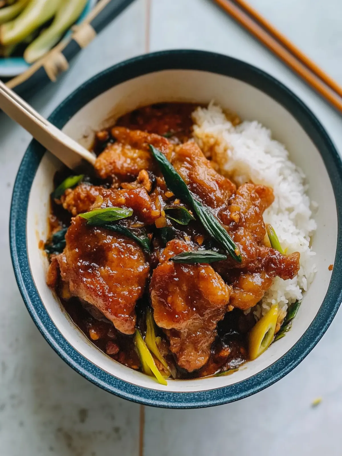 Savory Shanghai-Style Braised Pork Chops with Scallions 4 Braised Pork Chops, Shanghai-style