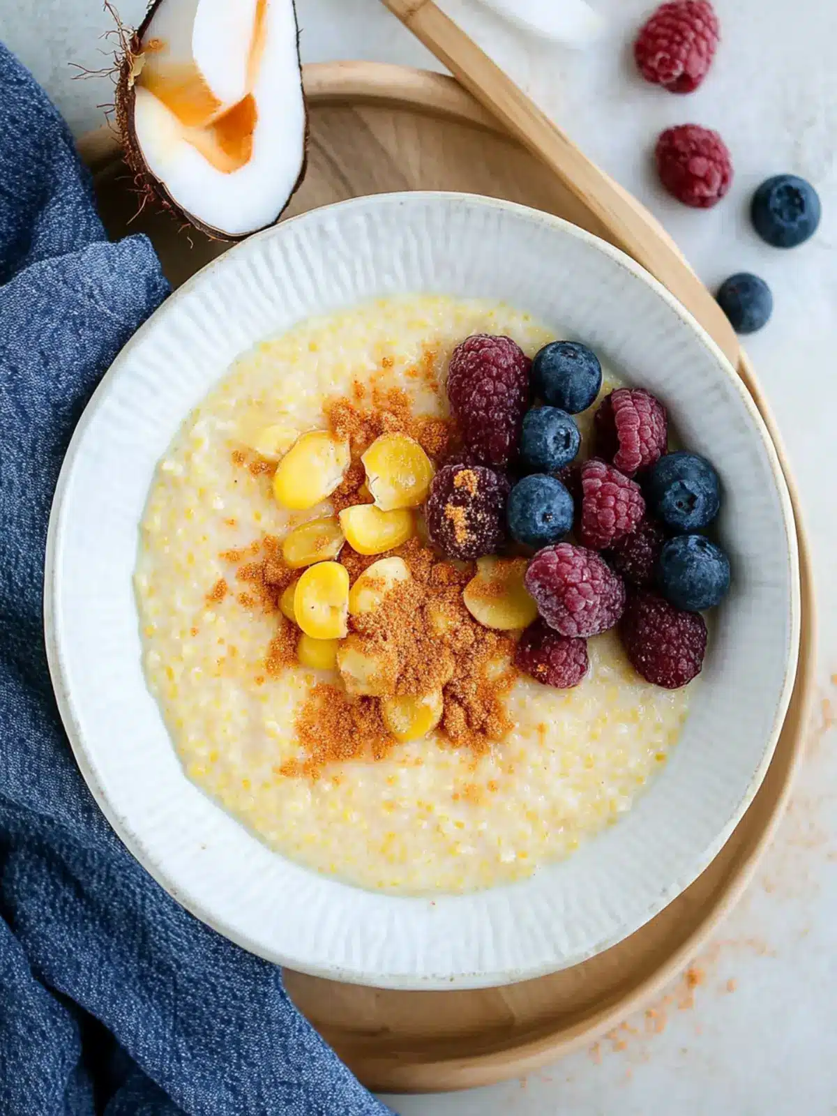 Delicious Cornmeal Porridge with Coconut Milk for Cozy Mornings 2 Cornmeal Porridge with Coconut Milk