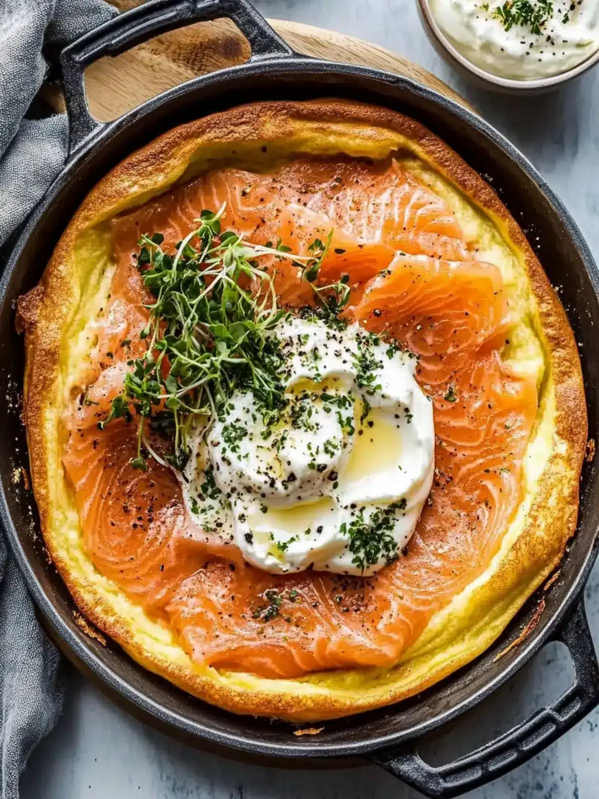 Irresistible Smoked Salmon Dutch Baby with Crème Fraîche Bliss 5 Smoked Salmon Dutch Baby with Crème Fraîche