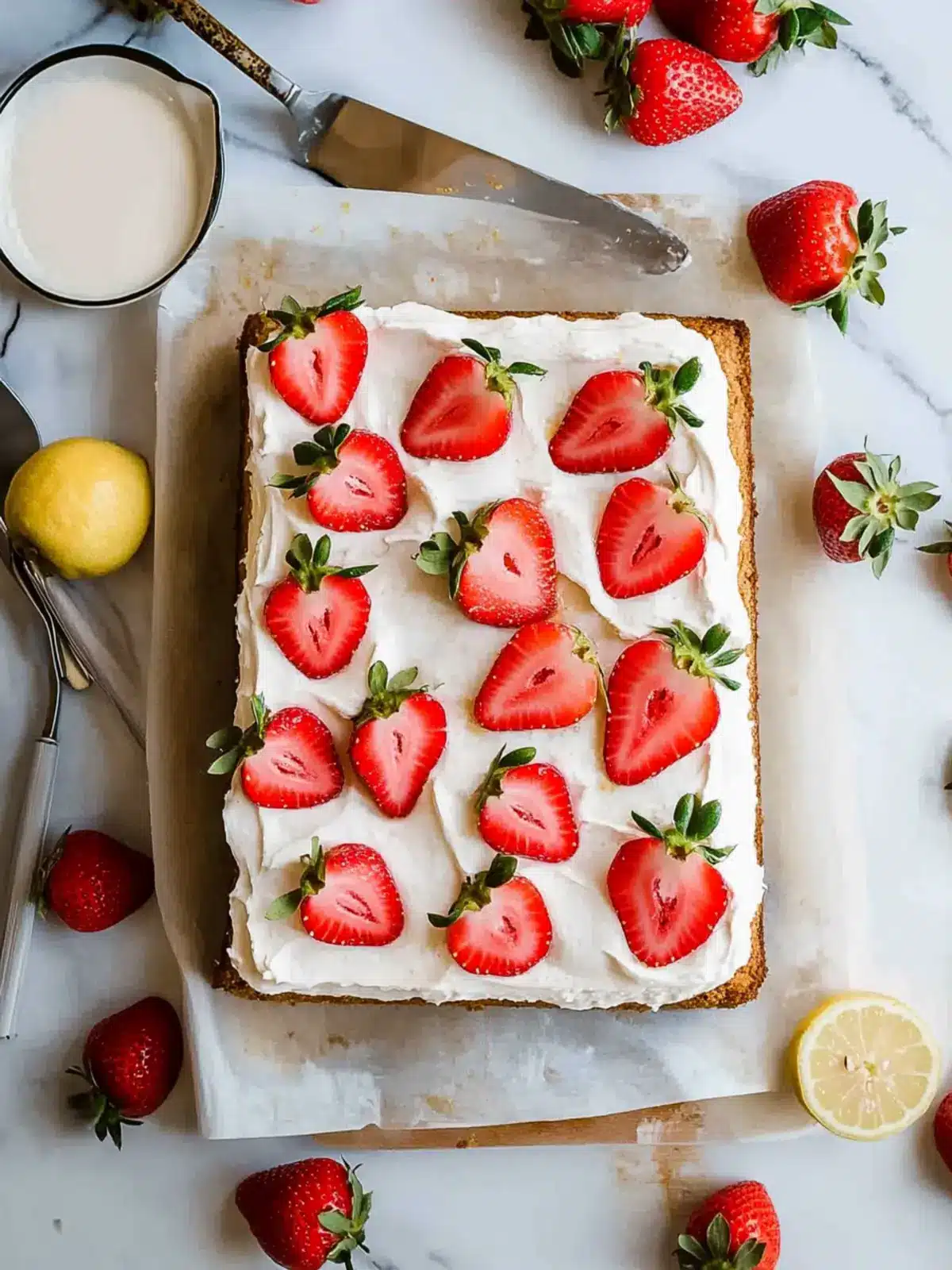 Easy Strawberry Lemon Sheet Cake That’ll Wow Your Guests 4 Easy Strawberry Lemon Sheet Cake
