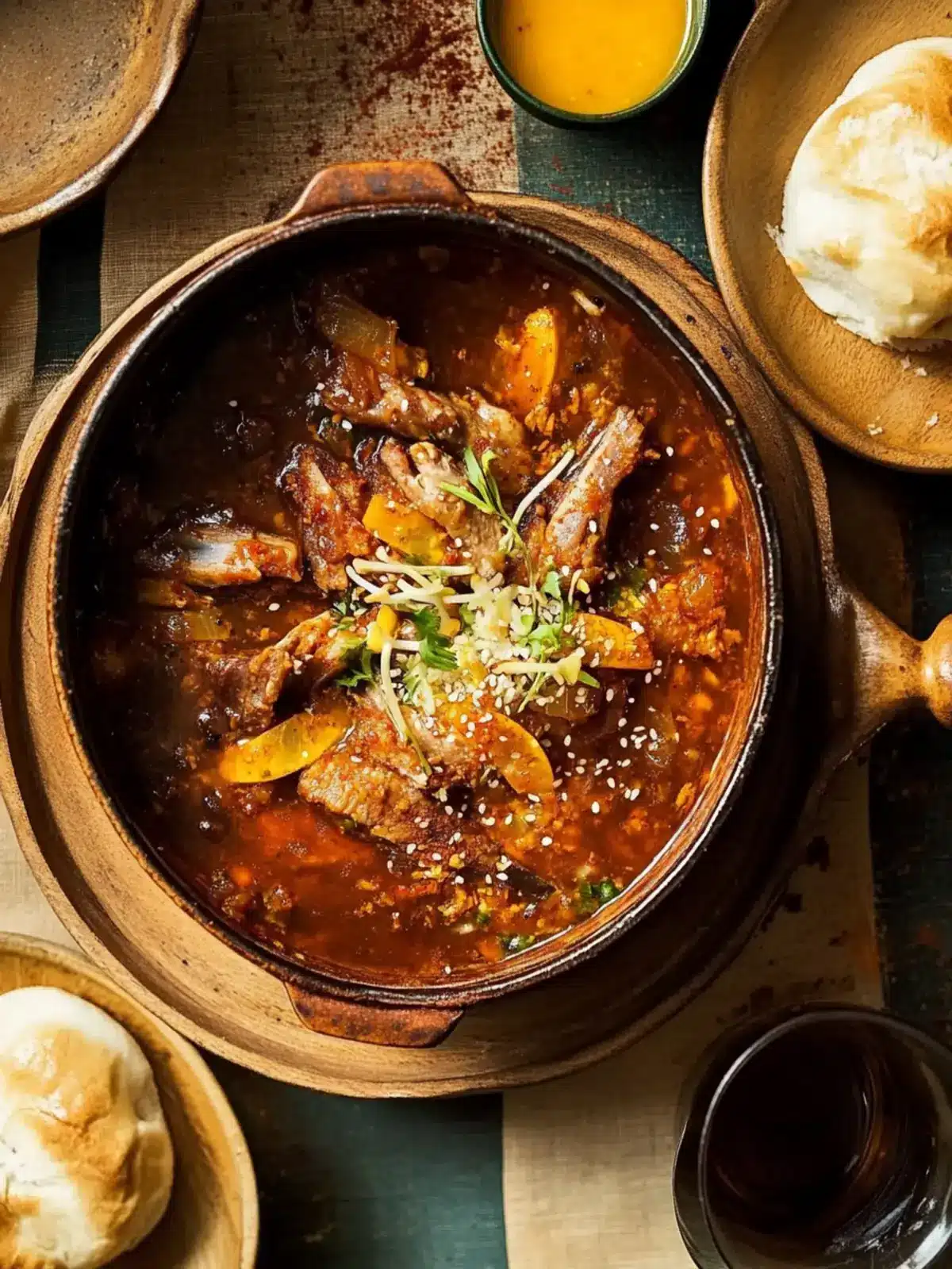 Hearty Pork and Kimchi Stew with Sweet Buns and Labne Bliss 2 pork and kimchi stew, and sweet buns with labne and passion fruit