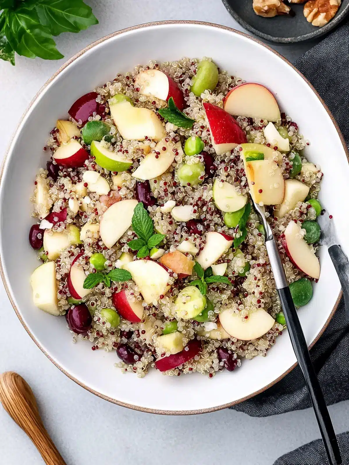 Apple Quinoa Salad with Tahini Maple Dressing Delight 3 Apple Quinoa Salad + Tahini Maple Dressing