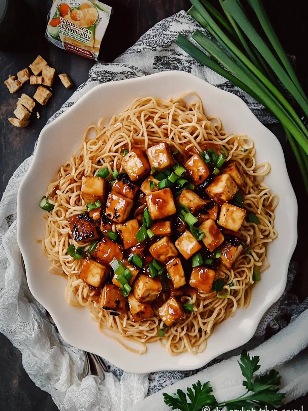 Delicious Honey Garlic Tofu & Noodles You’ll Crave! 2 Honey Garlic Tofu & Noodles