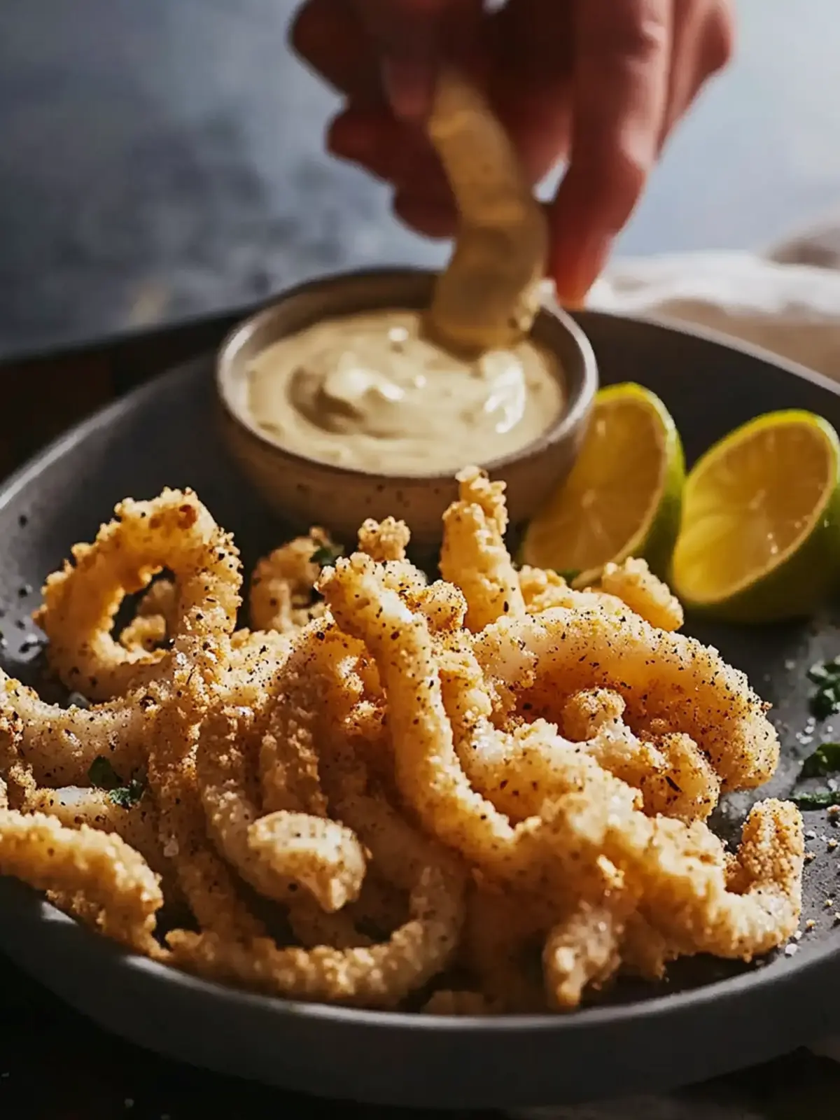 Irresistible Salt and Pepper Squid with Creamy Aioli Dipping Sauce 3 Salt and Pepper Squid With Aioli