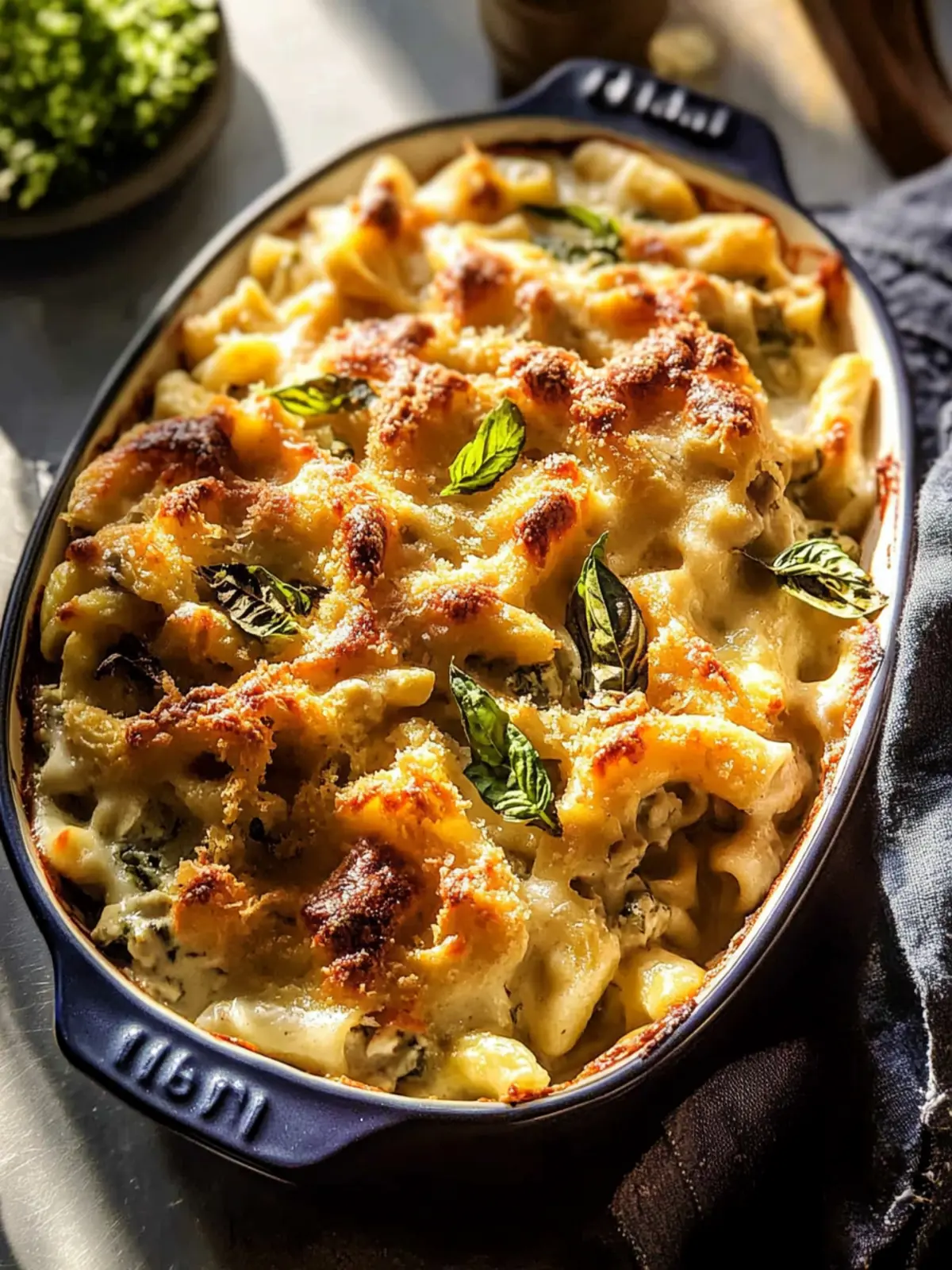 Easy Dump and Bake Chicken Alfredo Noodle Casserole Bliss 4 Dump + Bake Chicken Alfredo Noodle Casserole