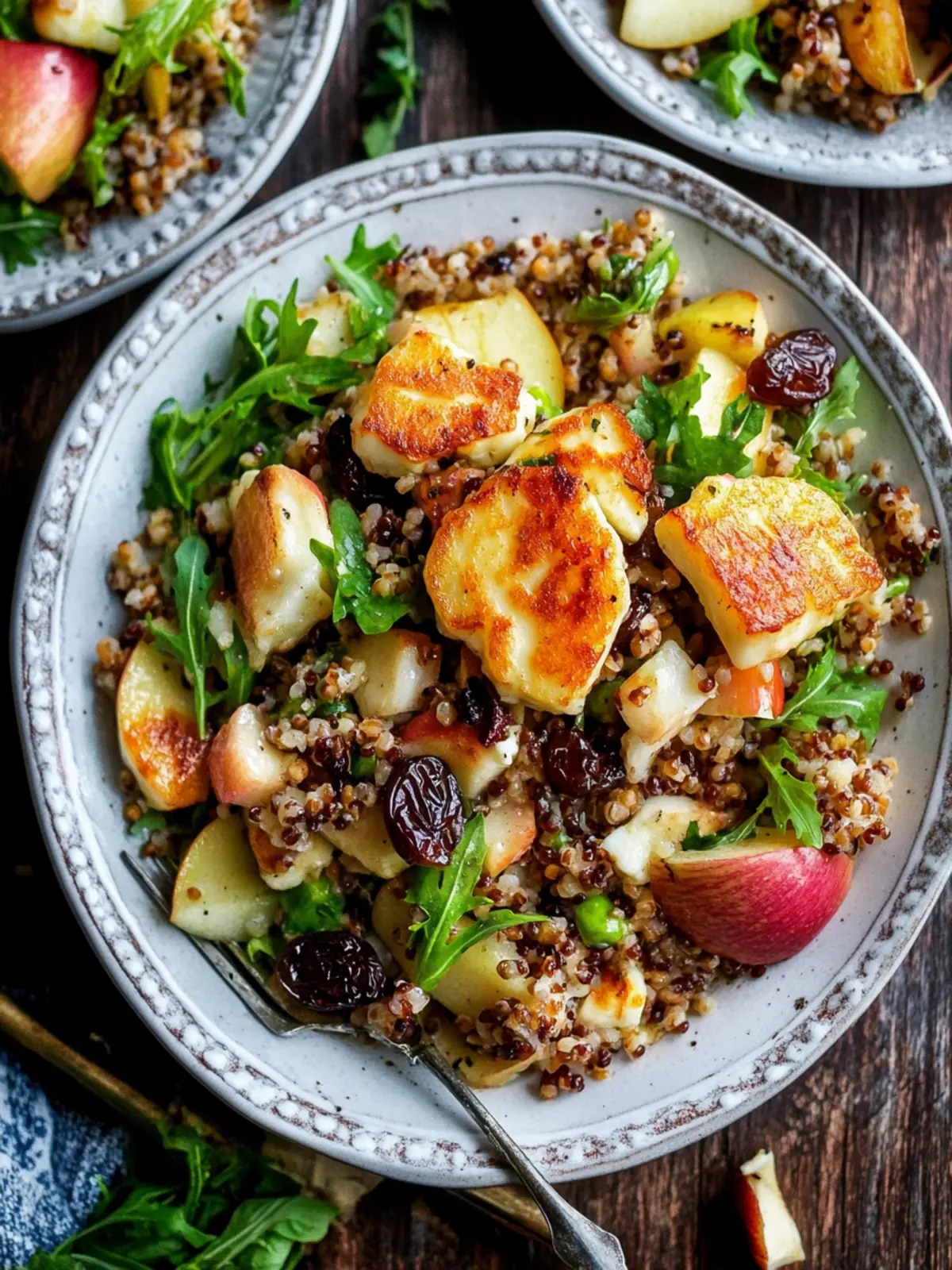 Roasted Apple Bulgur Salad with Halloumi & Date Vinaigrette Delight 5 Roasted Apple Bulgur Salad with Halloumi & Date Vinaigrette