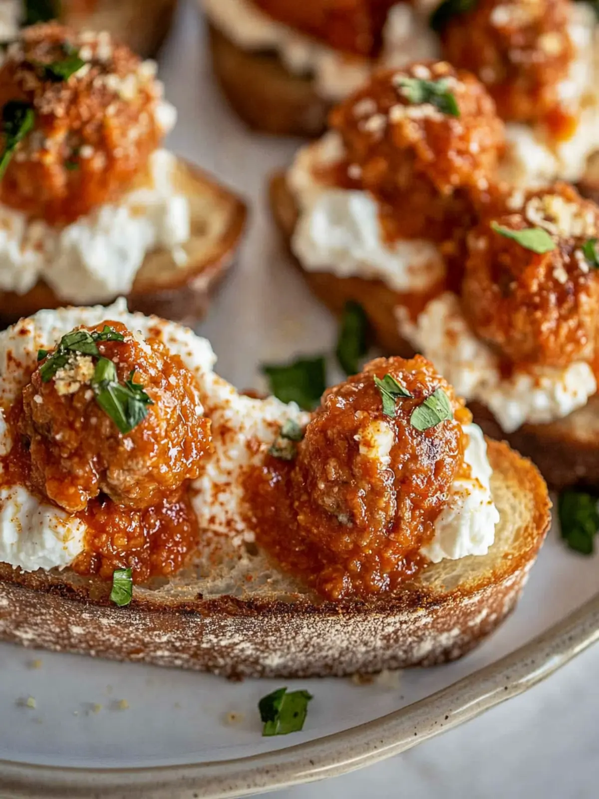 Vodka Sauce Meatballs on Ricotta Toast: A Cozy Delight 5 Vodka Sauce Meatballs on Ricotta Toast